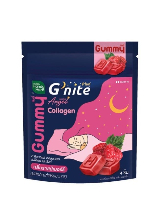 Gummy G’nite Angel Collagen Gummies Raspberry Flavor 24g x 6 Sachets (144g) – Sleep, Skin & Beauty Support - Image 2
