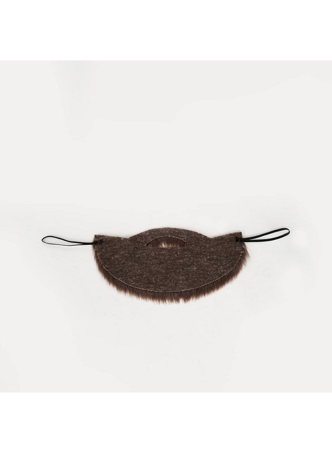 FVCENT Men's Beard Fake Mustache Fake Beards Costume Facial Supplies Disguise Male Makeup Cosplay Holiday Party (Brown) - Image 2