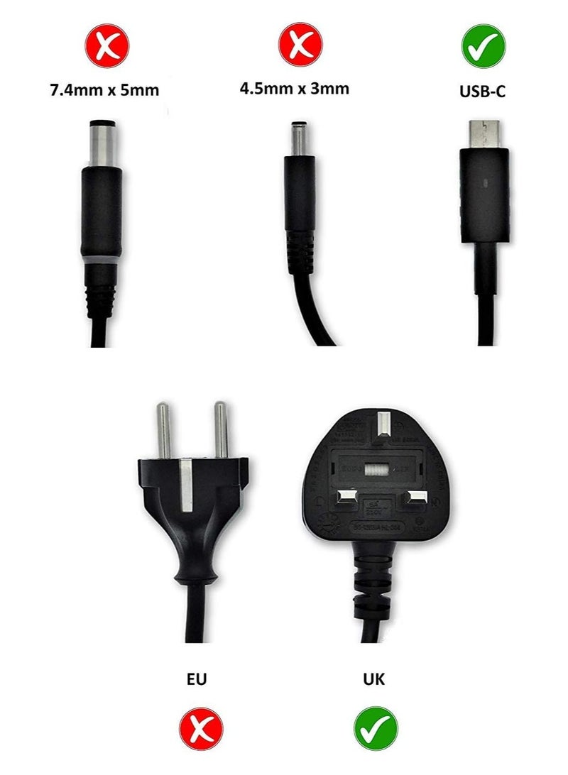 Dell 65W 20V 3.25A LA65NM170 2YKOF 02YKOF USB-C AC Adapter for Dell Latitude 11 5175. - Image 5