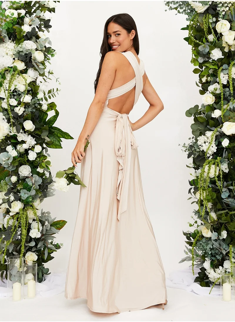 ستايل تشيت Multi-Way Slinky Maxi Dress