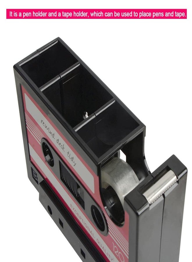 YXQ Fun Tape Dispenser Novelty Unique Pen Dispenser Cool Retro Desk Accessories，Pink - Image 3