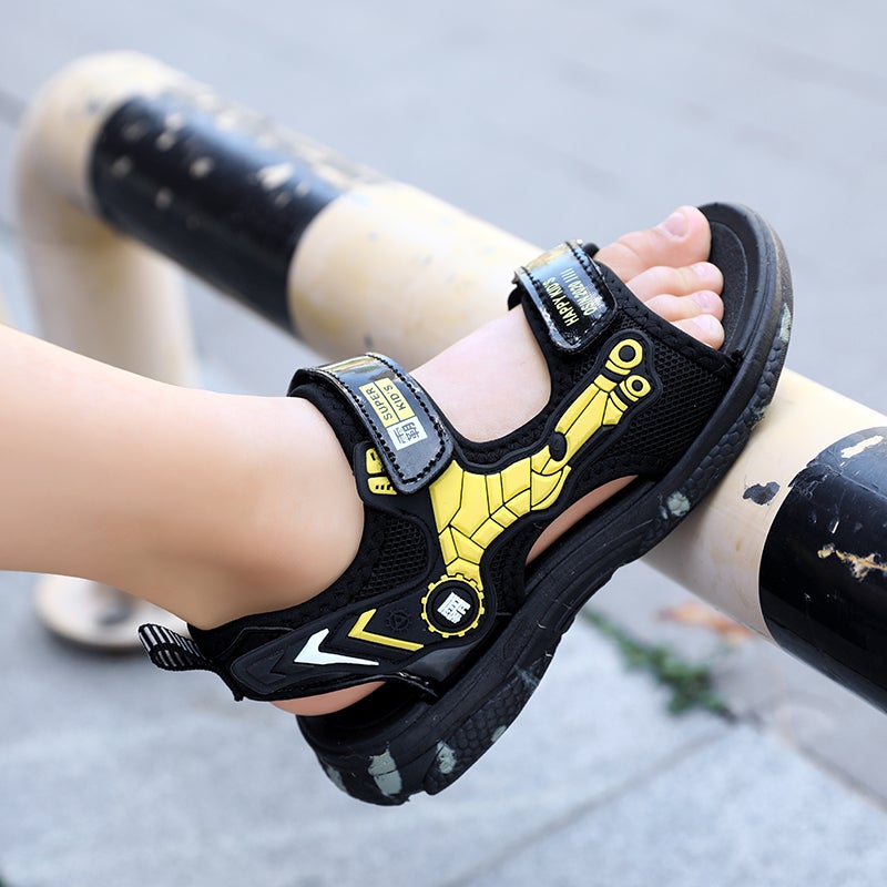 Boys Sandals Medium And Large Children Korean Style Summer Baby Children Soft Sole Shoes Student Beach Shoes - Image 4