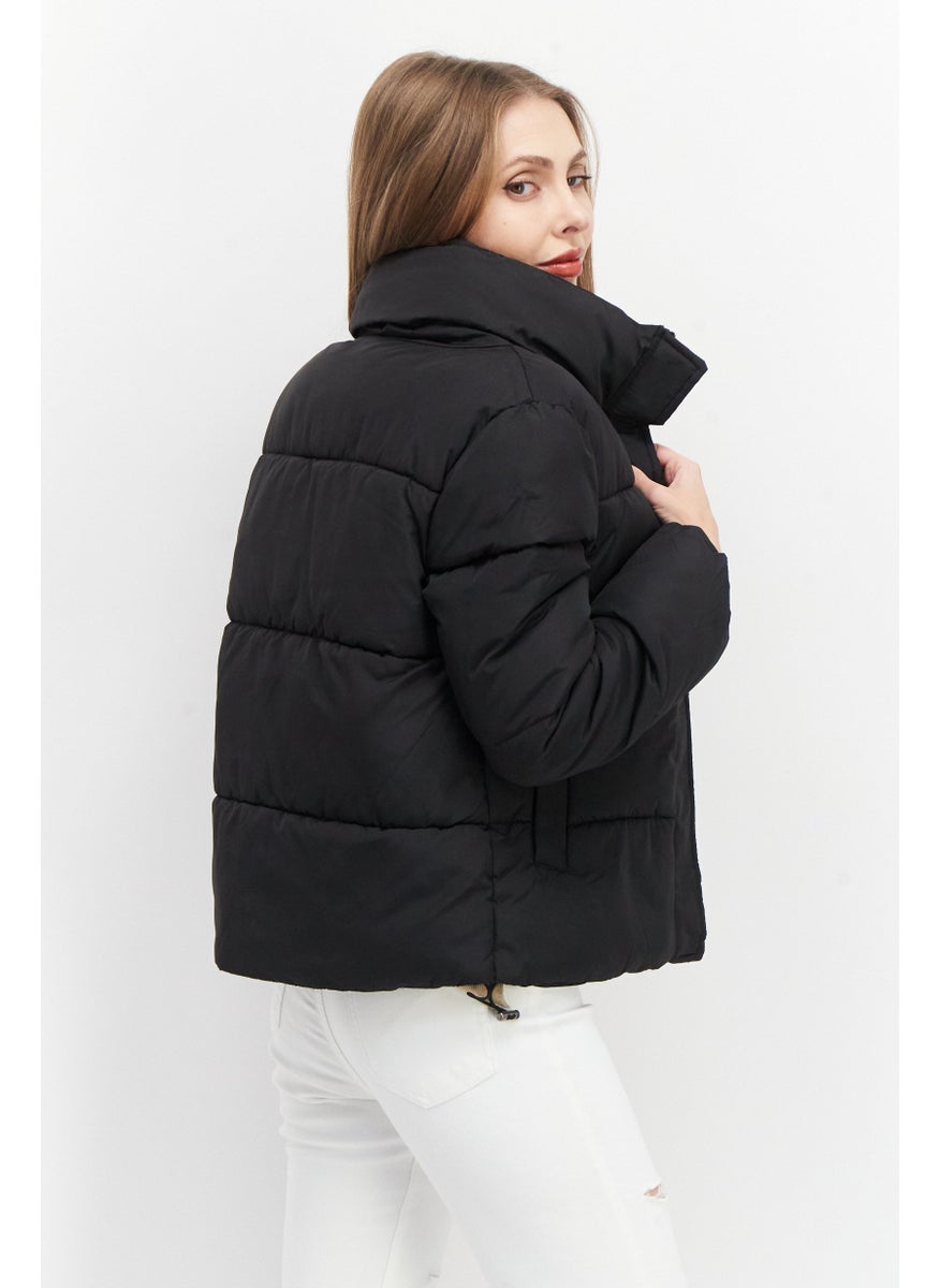 French Connection Women Quilted Puffer Jacket, Black  - Image 2