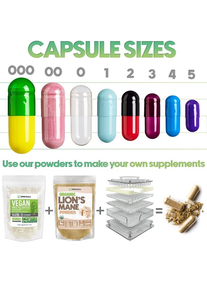 XPRS Nutra Capsules Express- Size 4 Clear Empty Gelatin Capsules 100 Count - Kosher and Halal - Pure Gelatin Pill Capsule - DIY Powder Filling - Image 5