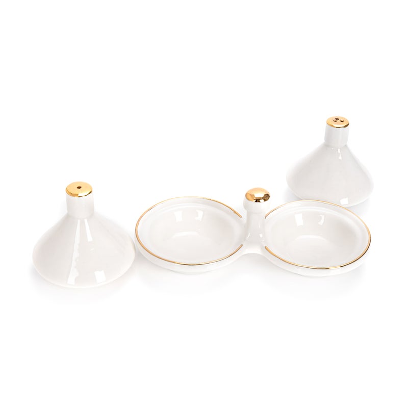 La Mesa  Salt & Pepper 2 Pieces Set Gold Plated - Image 3