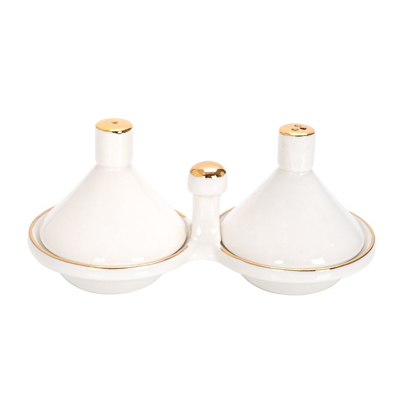 La Mesa  Salt & Pepper 2 Pieces Set Gold Plated - Image 2