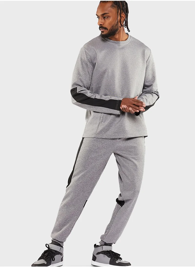 Blue Age Side Colour Block Sweatshirt
