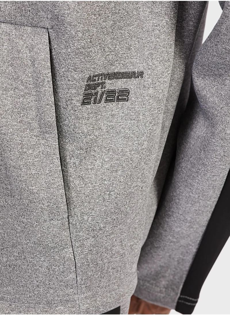 Blue Age Side Colour Block Sweatshirt