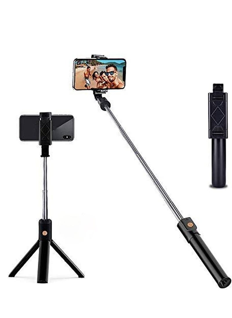 Generic - Selfie Stick Tripod Stand Holder Extendable with Bluetooth Remote Compatible with Samsung Galaxy S7/7 Plus /S8/8 plus/S9/9 Plus iOS and Android Cellphone/Phone X/Phone 8/8 Plus - Image 1