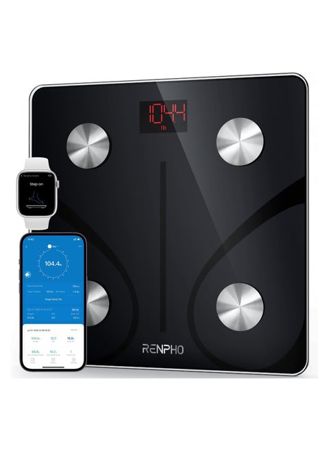 Smart Scale for Body Weight, FSA HSA Eligible With Smart App 4 High Sensitive Electrodes 13 Body Composition - Black