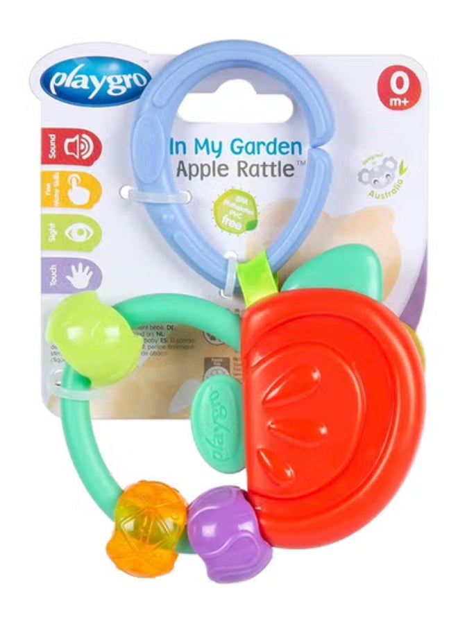 playgro In My Garden Apple Rattle - Pg4088217 Engaging Baby Toy For Development And Sensory Play, 0+ Months - Image 1