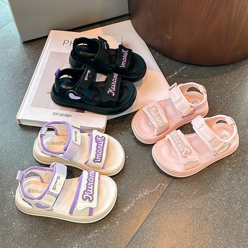 Girls Shoes Sandals 2025 Children'S Shoes Soft Bottom Summer Girls Sports Sandals Beach Shoes - Image 2