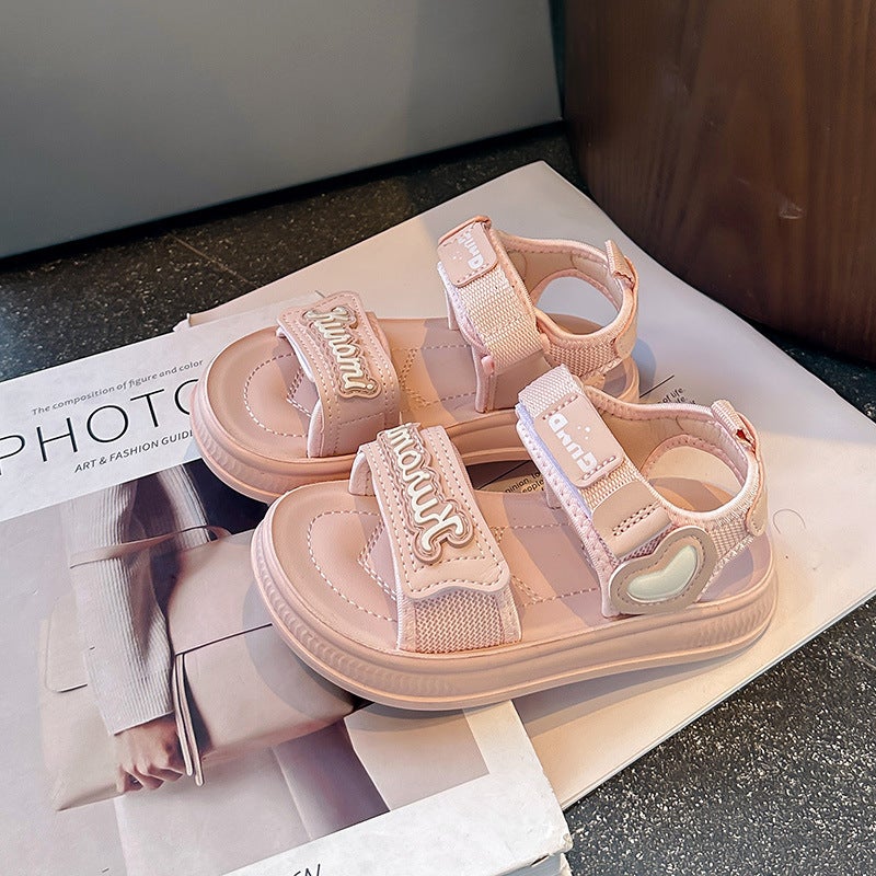 Girls Shoes Sandals 2025 Children'S Shoes Soft Bottom Summer Girls Sports Sandals Beach Shoes - Image 4
