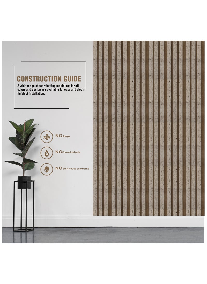 Asnad - Asnad Interior Wall Panel with Modern and Stylish design, smooth surface, Flawless finish easy installation Louver AM135-2 - Image 1