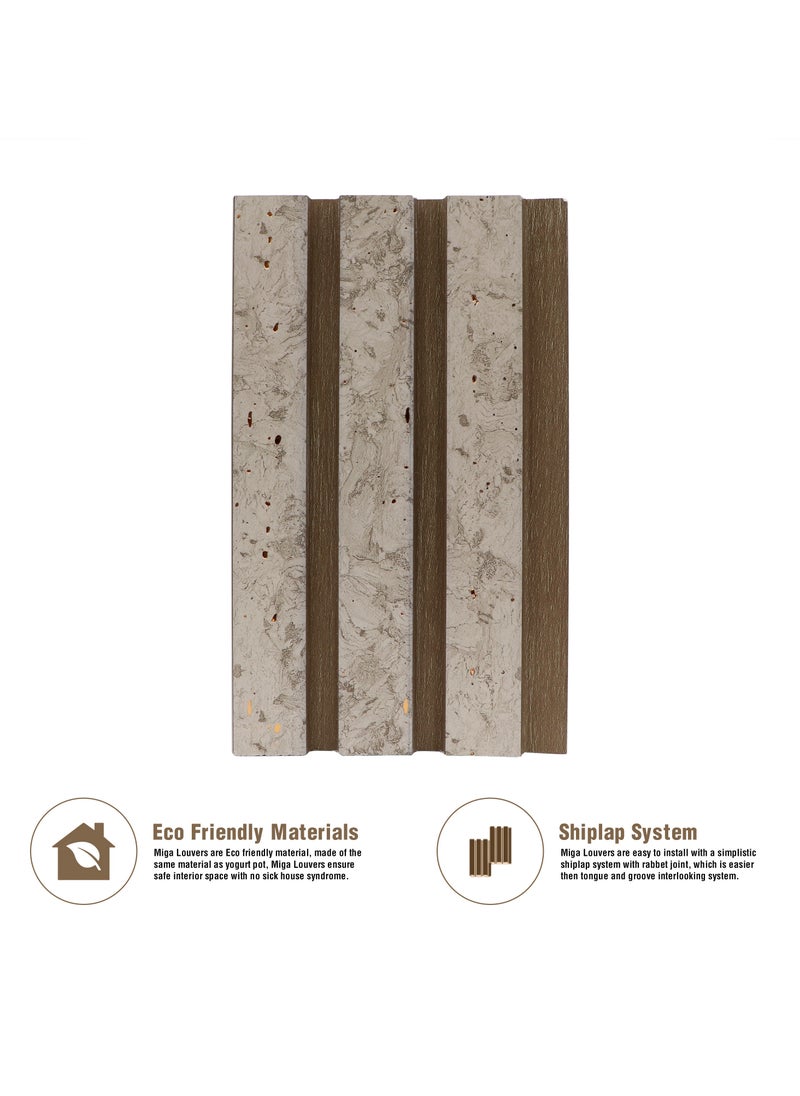 Asnad - Asnad Interior Wall Panel with Modern and Stylish design, smooth surface, Flawless finish easy installation Louver AM135-2 - Image 1