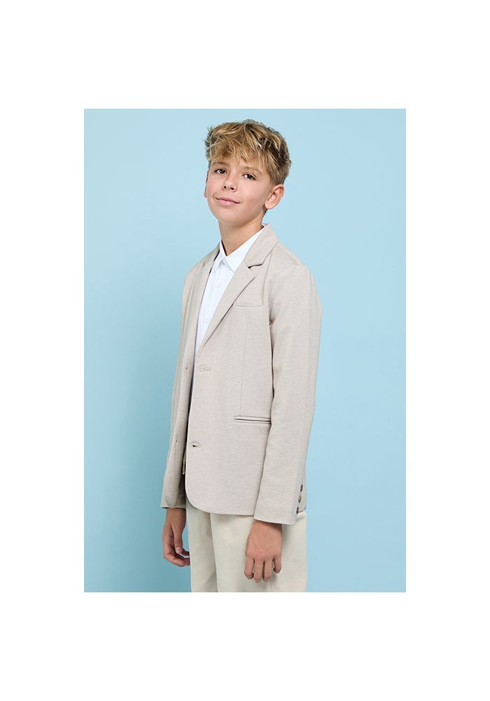 R&B Solid Single Breasted Blazer with Button Closure - Image 3