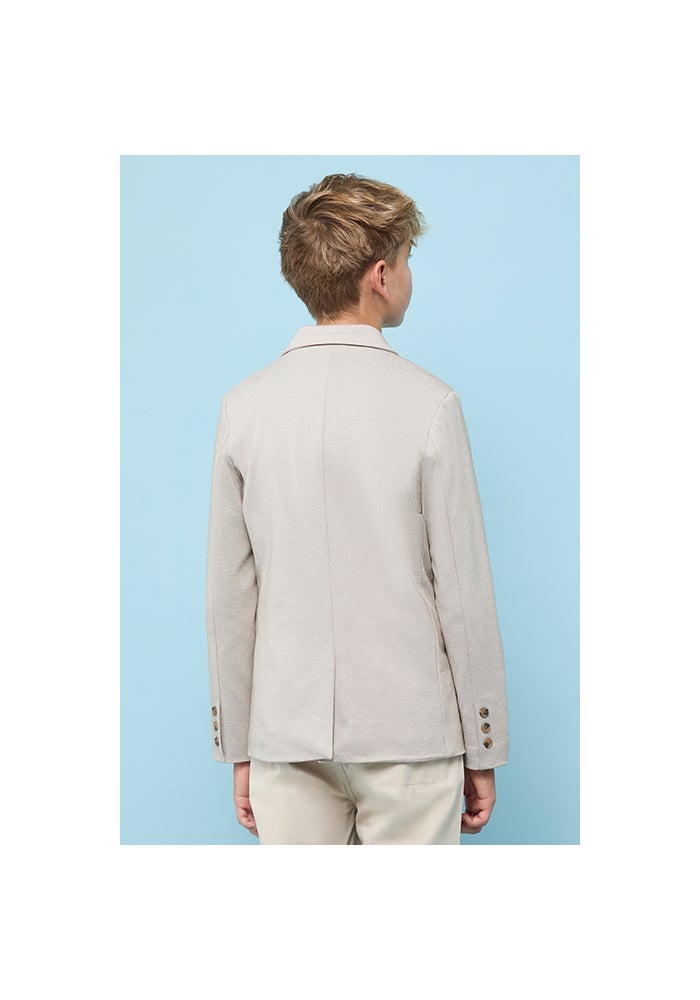 R&B Solid Single Breasted Blazer with Button Closure - Image 4