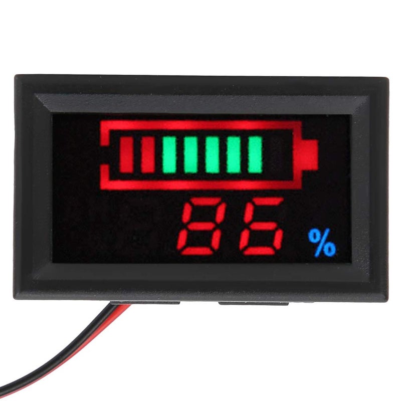 فولتميتر رقمي لبطارية السيارة مع شاشة عرض LED لبطارية الرصاص الحمضية 12 فولت - Image 1