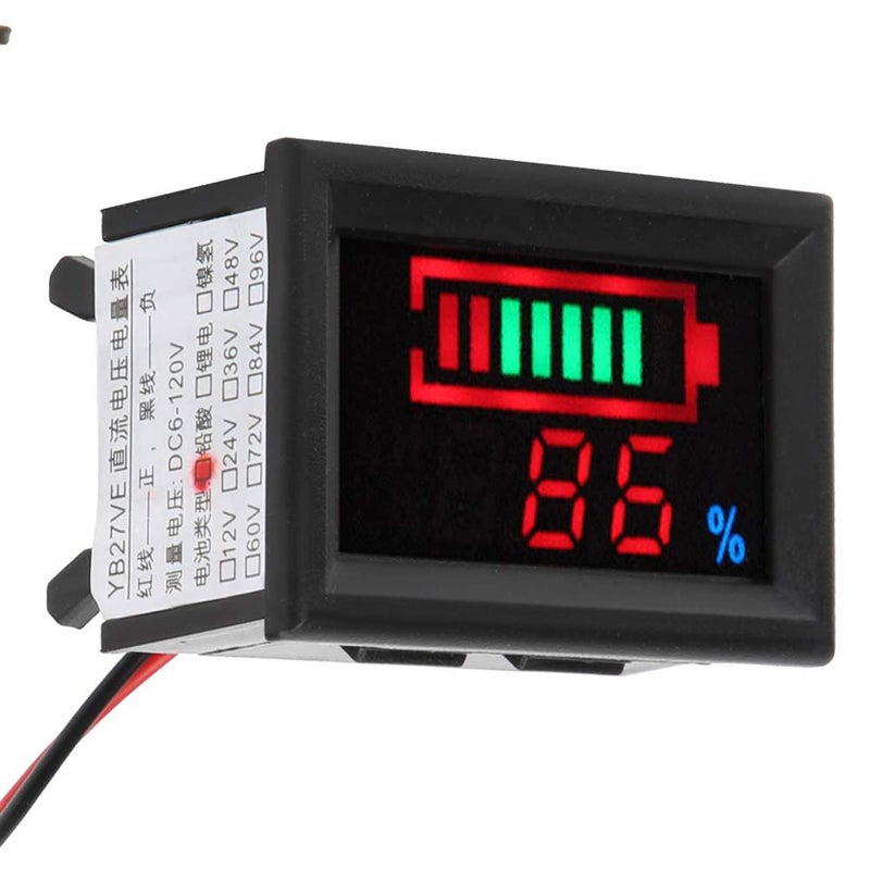 فولتميتر رقمي لبطارية السيارة مع شاشة عرض LED لبطارية الرصاص الحمضية 12 فولت - Image 4