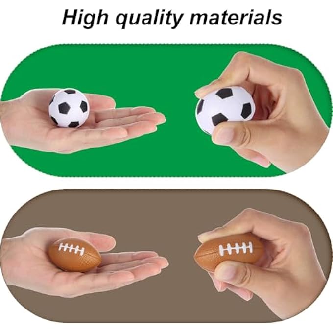 Blulu 72 Pack Sports Stress Balls for Kids Mini Footballs Mini Baseball, Soccer, Basketball, Foam Stress Balls for Anxiety Relief Sport Class Prize and Outdoor Game (1.6 Inch) - Image 4