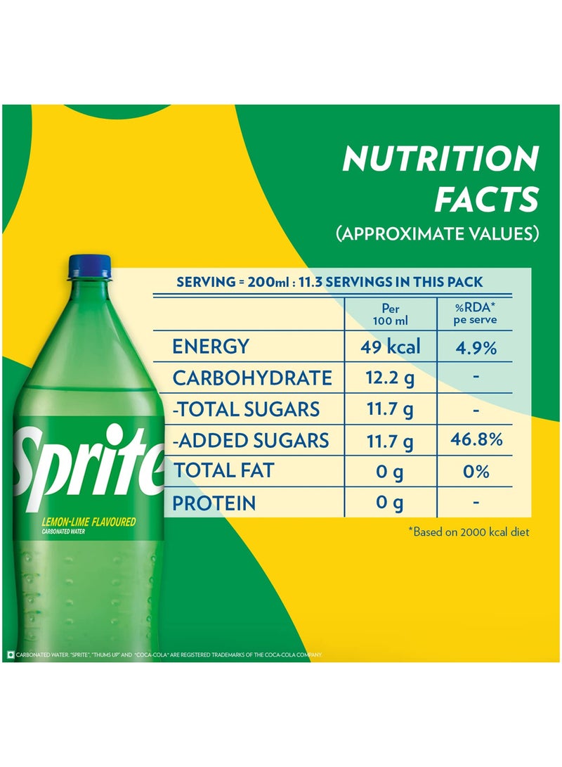 Sprite Carbonated Soft Drink Bottle 2.2L - Image 2