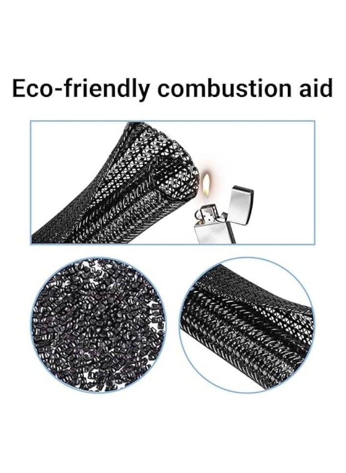 erorex Cable Sleeve 2m*16mm.Strong resilience helo it perfectly wrapfor TV, Computer Cables, Video, Pet Cable Protectors.Self Winding Braided Sleeving-Black Cable Cover-Wire Management Solutions - Image 3