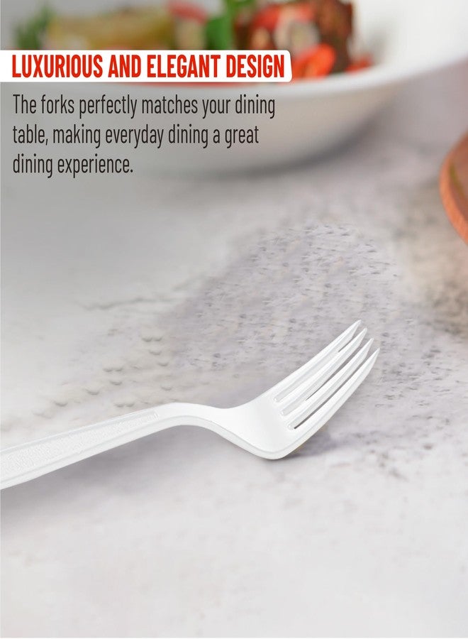 SafeWare Individually Wrapped White Plastic Forks 500 Pcs- Medium Weight - Ideal for House Party, Backyard BBQ, Picnic, Home, Use.…… - Image 4