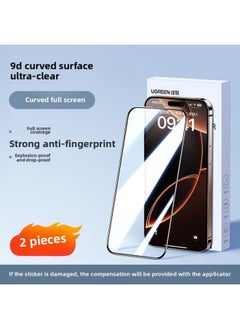 For Iphone13/16 Tempered Film For Iphone 15Pro Max Mobile Phone Film 16Pro Max X Full Screen 14-Colour:✅[ultra-clear 9d丨full Screen Full Coverage 3 Times Anti-fingerprint] 2 Pieces—free Film Applicator + Damage Compensation Guarantee-Size:For Iphone 15 Pro Max