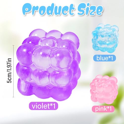 Batorisy 3Pack Squishy Squeeze Toys UltraSoft Squeeze Toy Stress Relief Toys for Kids Adults Sensory Toys for Kids with Autism Fidget Toys Anxiety Relief Party Favors Gifts for Girls BoysCotton - Image 5