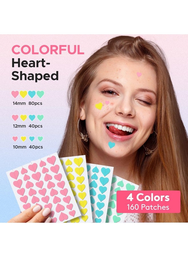 LitBear LitBear 3 IN 1 Acne Patch, 7 Sizes 368 Patches Hydrocolloid Acne Patches for Face, Forehead, Nose, 16 XL Pimple Patches Large for Body, Back, Cute Heart-Shaped Acne Cover Zit Patches Acne Dots Sticker  - Image 4