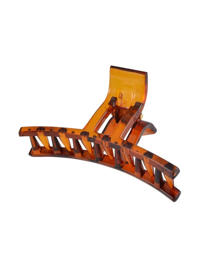 بيردوير مشابك شعر على شكل فراشة من الحجر كبيرة الحجم باللون البرتقالي مستوردة من مادة الأكريليك للنساء (عبوة من قطعة واحدة باللون البرتقالي) مخالب شعر مخالب شعر - Image 1