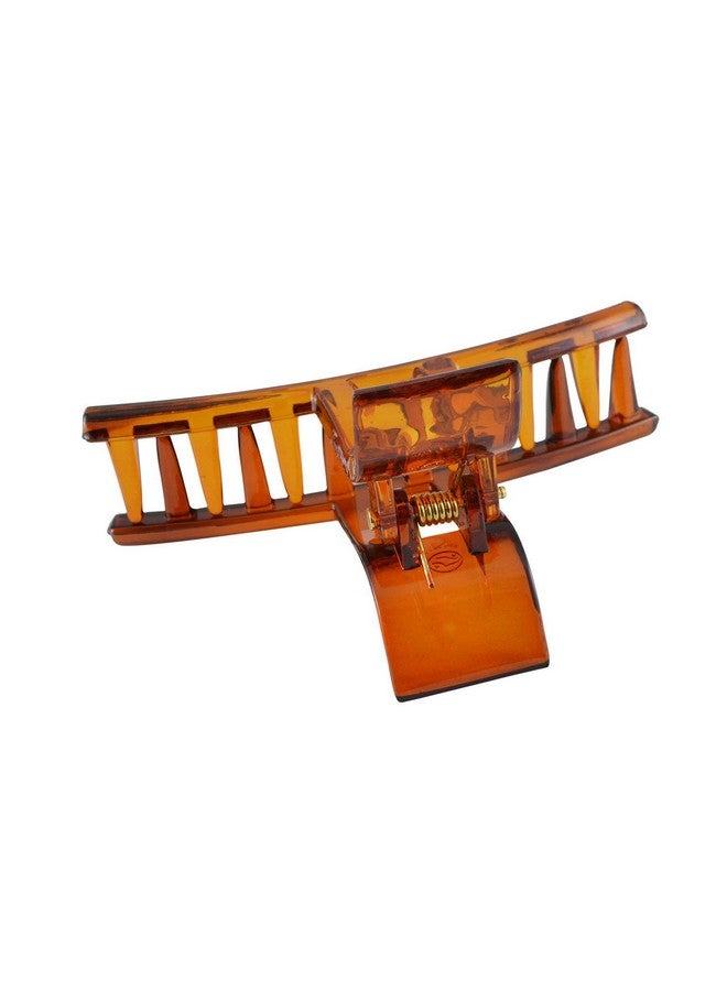 بيردوير مشابك شعر على شكل فراشة من الحجر كبيرة الحجم باللون البرتقالي مستوردة من مادة الأكريليك للنساء (عبوة من قطعة واحدة باللون البرتقالي) مخالب شعر مخالب شعر - Image 2