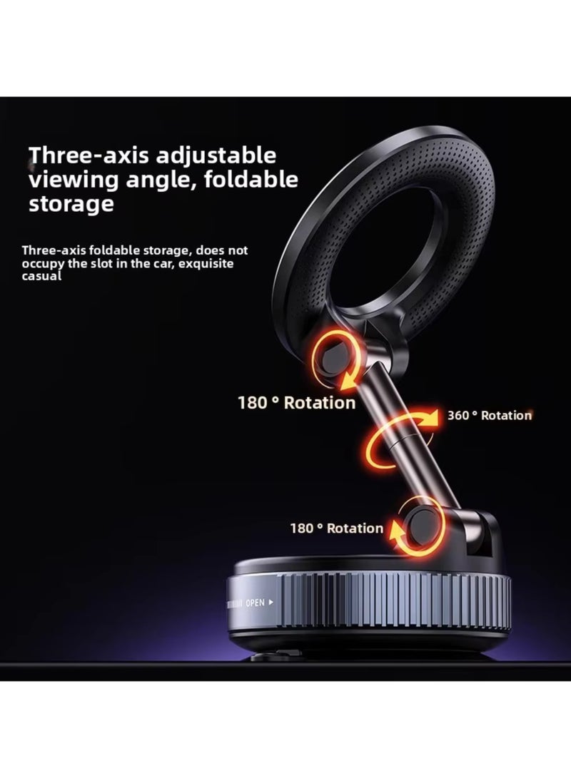 Fine Productions 360° Magnetic Phone Holder for Car Strong Suction Mag Safe & For All Smartphones Magnetic Ring Included White - Image 4