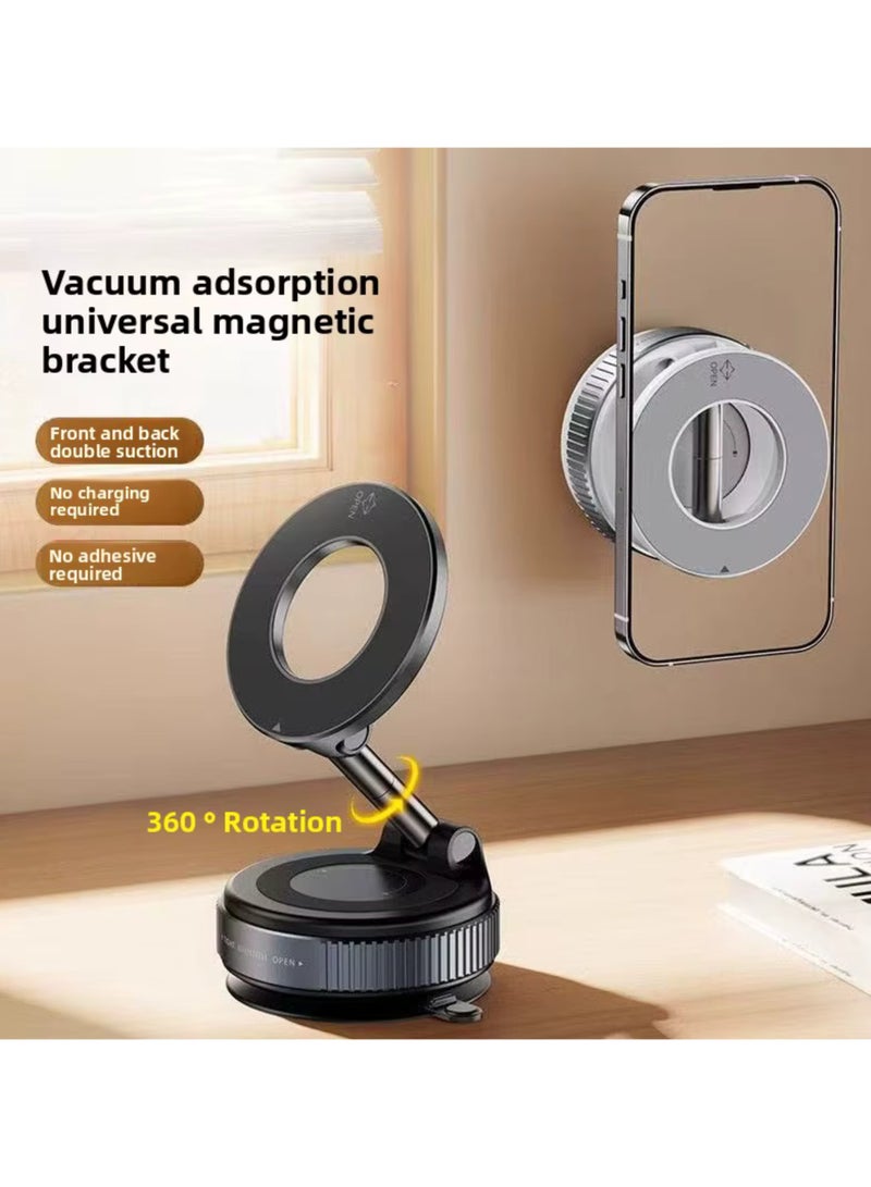 Fine Productions 360° Magnetic Phone Holder for Car Strong Suction Mag Safe & For All Smartphones Magnetic Ring Included White - Image 3