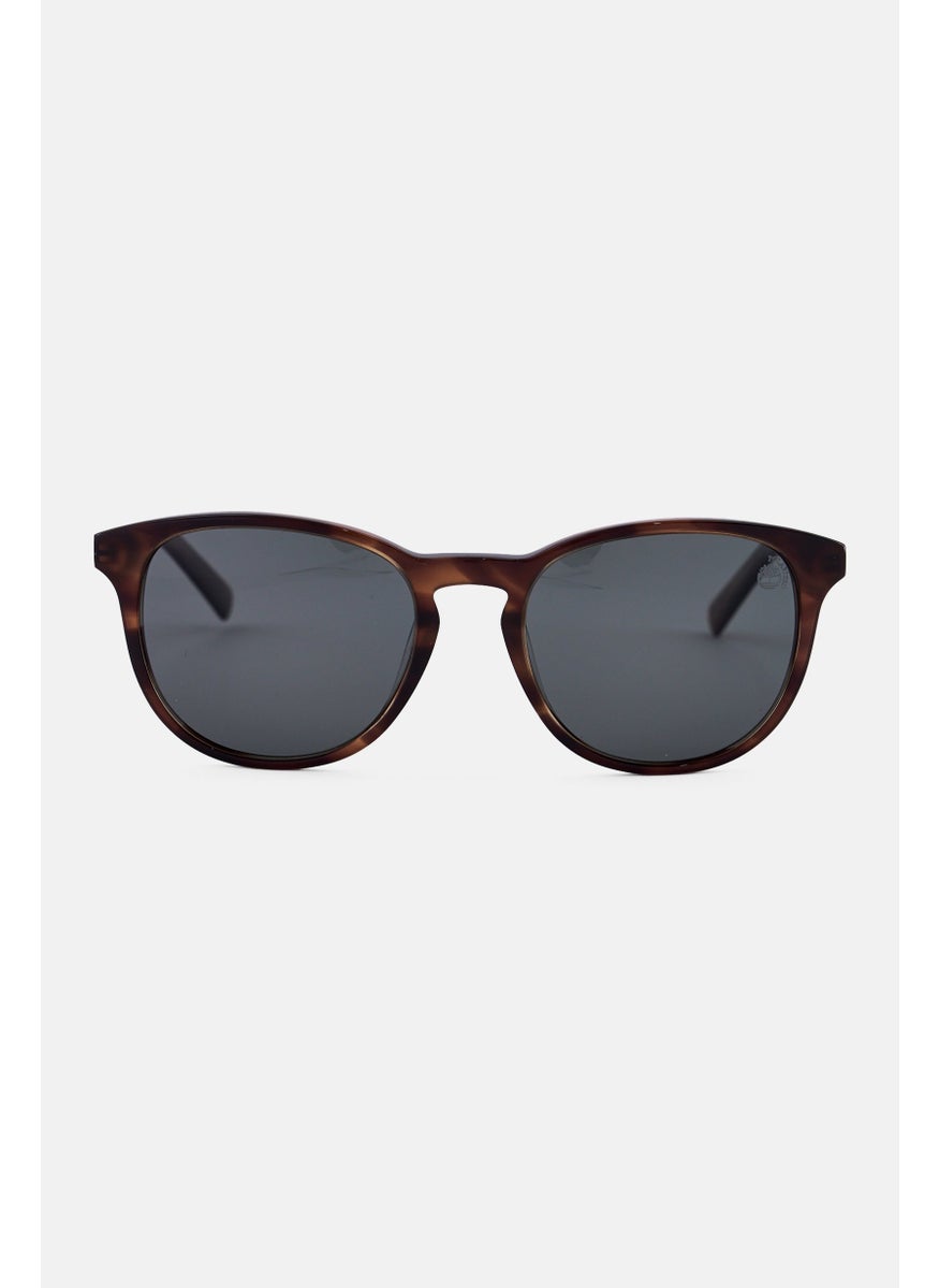 Timberland Men TB931948R53 Polarized Round Sunglasses, Brown  - Image 1