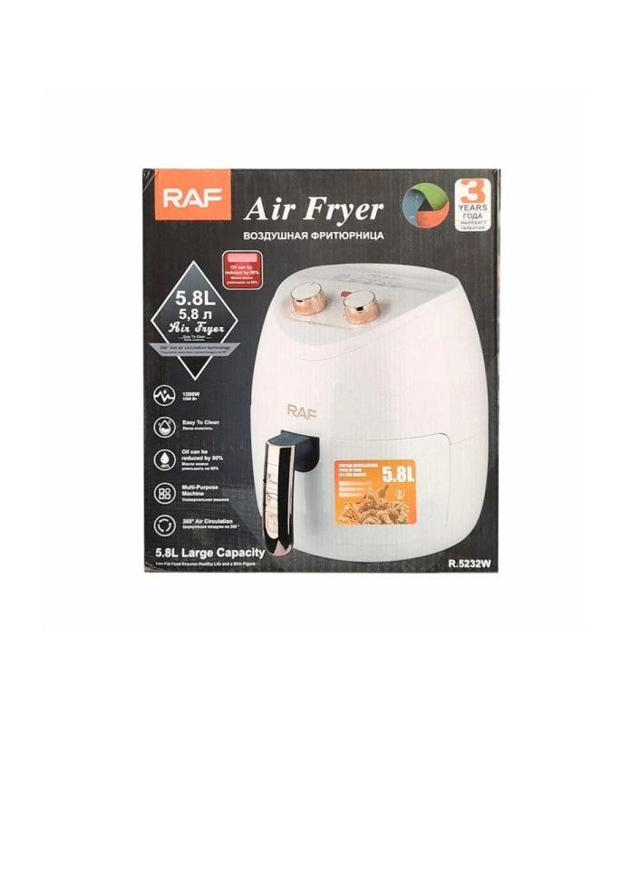 Digital fryer without oil/5.8 liters - R.5232 - white - RAF - 1500 watts - pzsku/Z8490335A37A8D1B358A0Z/45/_/1733919756/be5a7c67-dc00-474c-8506-bdda57baa7d0