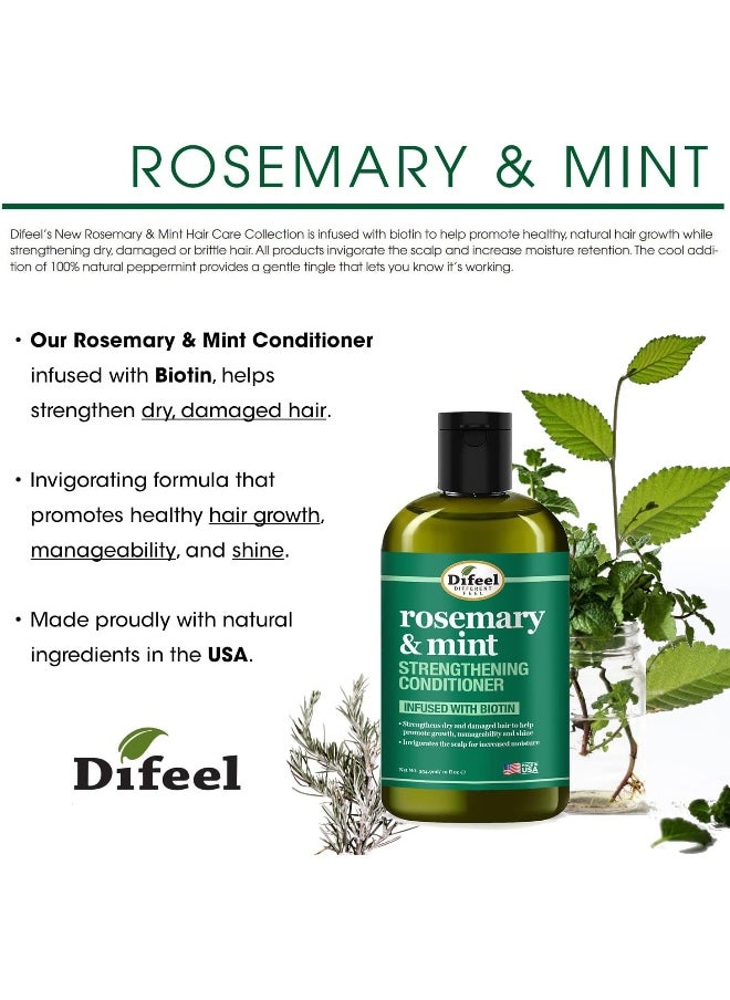difeel Rosemary And Mint Hair Strengthening Conditioner With Biotin 355Ml  - Image 2