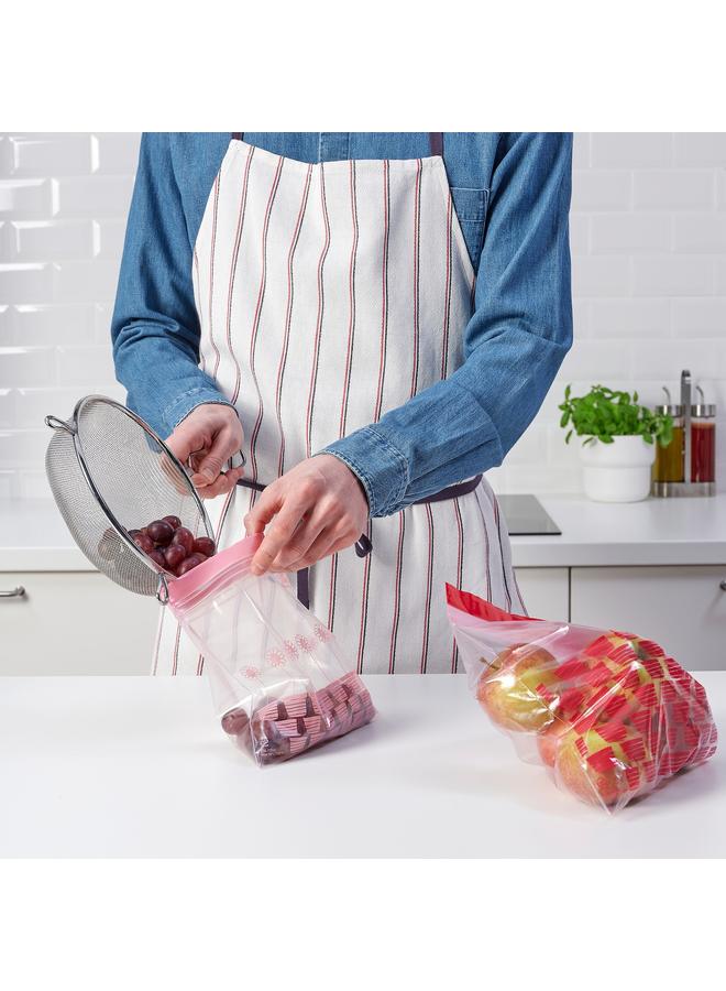 Zaboon Resealable Bag, Patterned Red/Pink, 2.5/1.2 L - Image 2