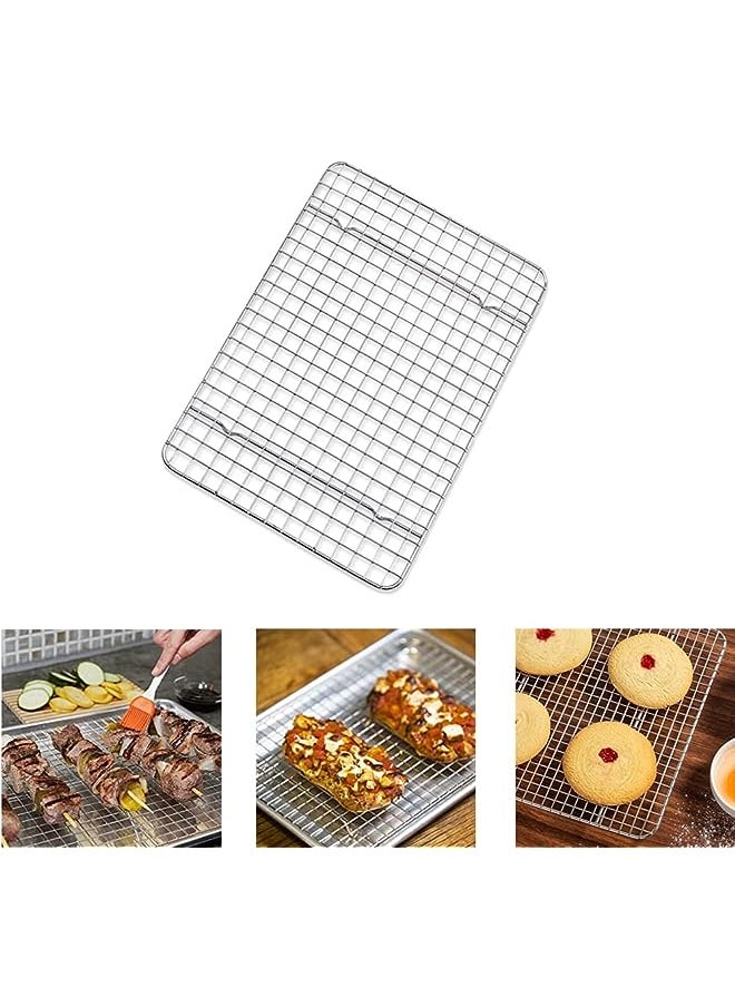 Beauenty - Cooling Racks for Baking，Stainless Steel Wire Rack Baking Rack Oven Rack Cookie Rack，Oven Safe，Rust-Resistant Rack for Cooking，Baking，Roasting And Grilling(size 26CM*20CM) - Image 1