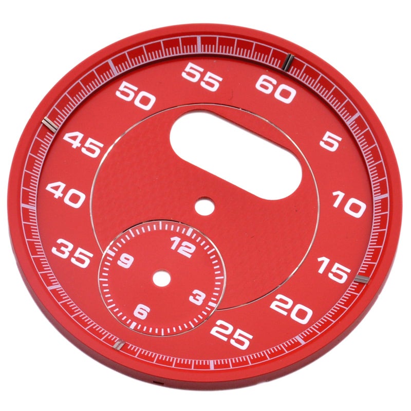 HAOTOM Red Interior Dial Clock Gauge Chrono Cover Compatible for Porsche Cayman 911 Macan Cayenne Boxster Panamer - Image 2