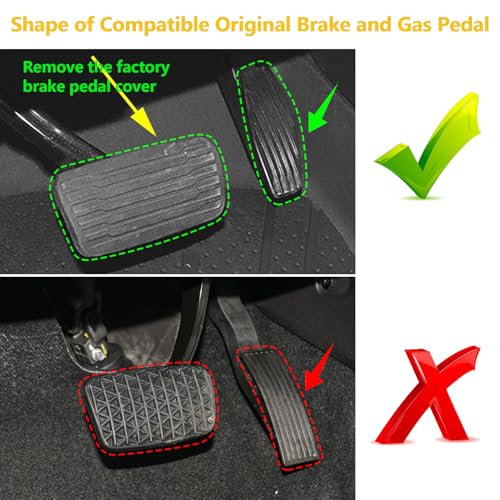 TTCR-II for Chevy Silverado 1500 Pedal Covers 2019-2025, Compatible with GMC Sierra Pedals 2019-2025, for Yukon Racing Pedal 2021-2024 Suburban and 2021-2024 Tahoe (Auto, 2Pcs) - Image 2