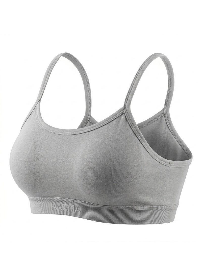 Karma Pack of 3 Padded Comfort Cotton Soft Bra for Girls - Image 4