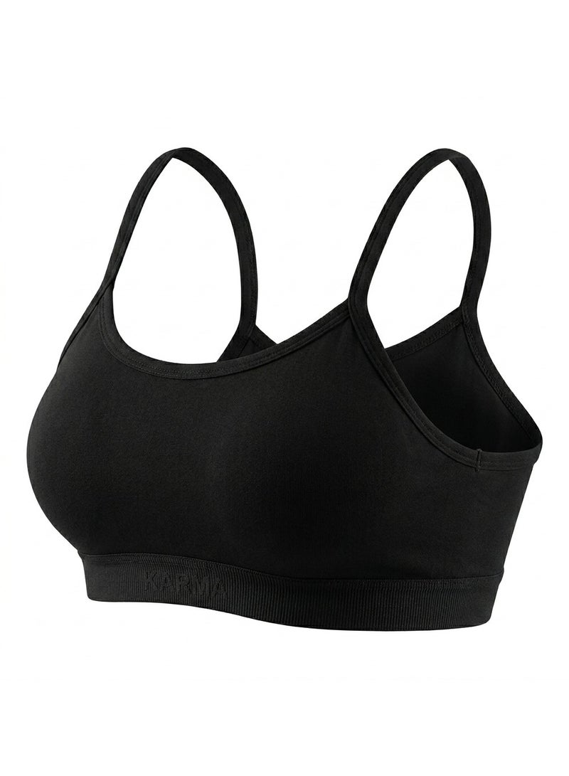 Karma Pack of 3 Padded Comfort Cotton Soft Bra for Girls - Image 5