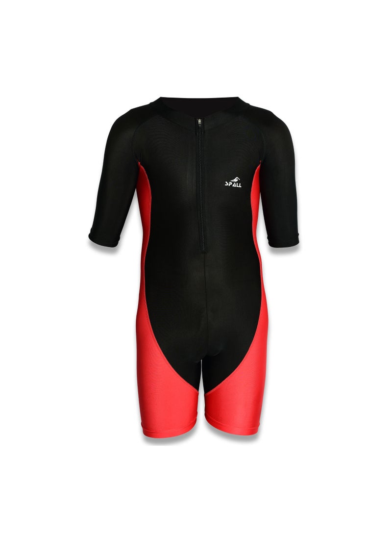 Spall Swimming Short Sleeve  Front Zipper Warm Shorty Diving Suit Sun Protection Suitable for Wakeboarding Diving Snorkeling Sailing - Image 1