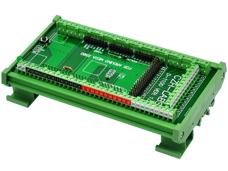 Electronics-Salon DIN Rail Mount Screw Terminal Block Adapter Module, for Arduino MEGA-2560 R3. - Image 2