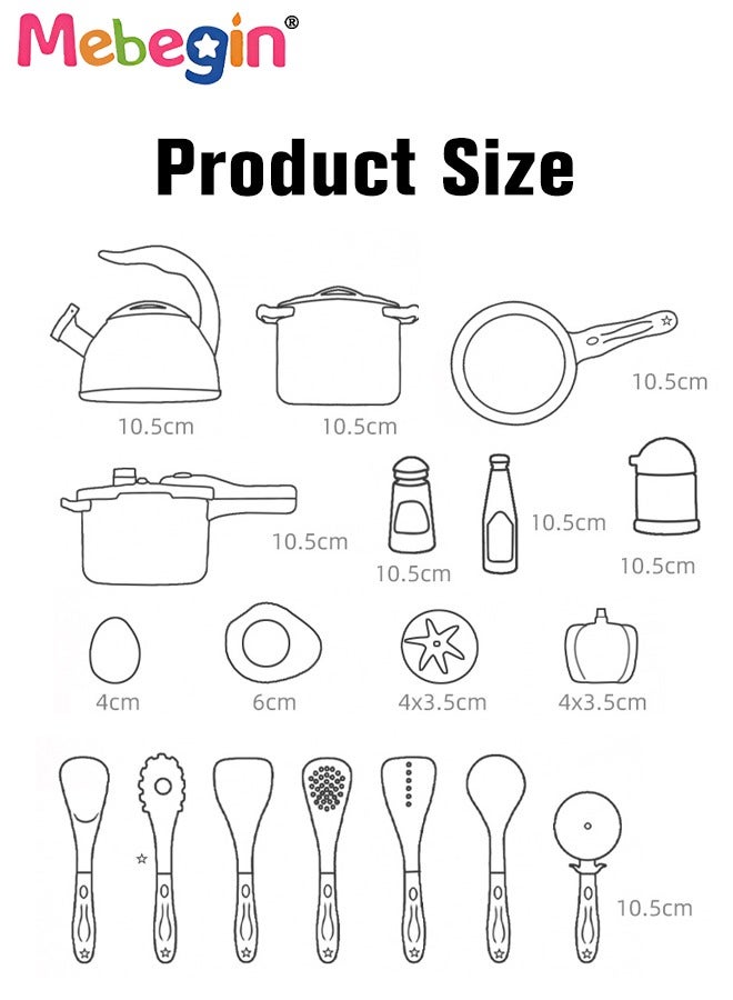 ميبيجين 32 قطعة لعبة التظاهر باللعب في المطبخ، مجموعة ألعاب طبخ مع ملحقات غنية، مجموعة طعام، لعبة التظاهر باللعب، لعبة التظاهر باللعب، ألعاب منزلية إبداعية، ألعاب تعليمية تعليمية تعليمية قبل المدرسة، هدية مثالية للأطفال من سن 3 سنوات فأكثر - Image 5