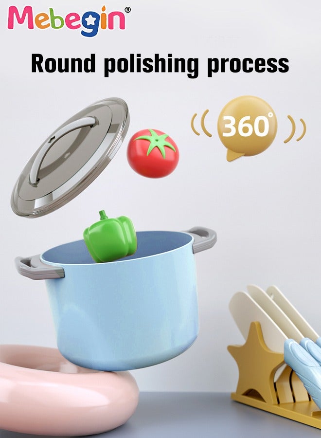 ميبيجين 32 قطعة لعبة التظاهر باللعب في المطبخ، مجموعة ألعاب طبخ مع ملحقات غنية، مجموعة طعام، لعبة التظاهر باللعب، لعبة التظاهر باللعب، ألعاب منزلية إبداعية، ألعاب تعليمية تعليمية تعليمية قبل المدرسة، هدية مثالية للأطفال من سن 3 سنوات فأكثر - Image 4