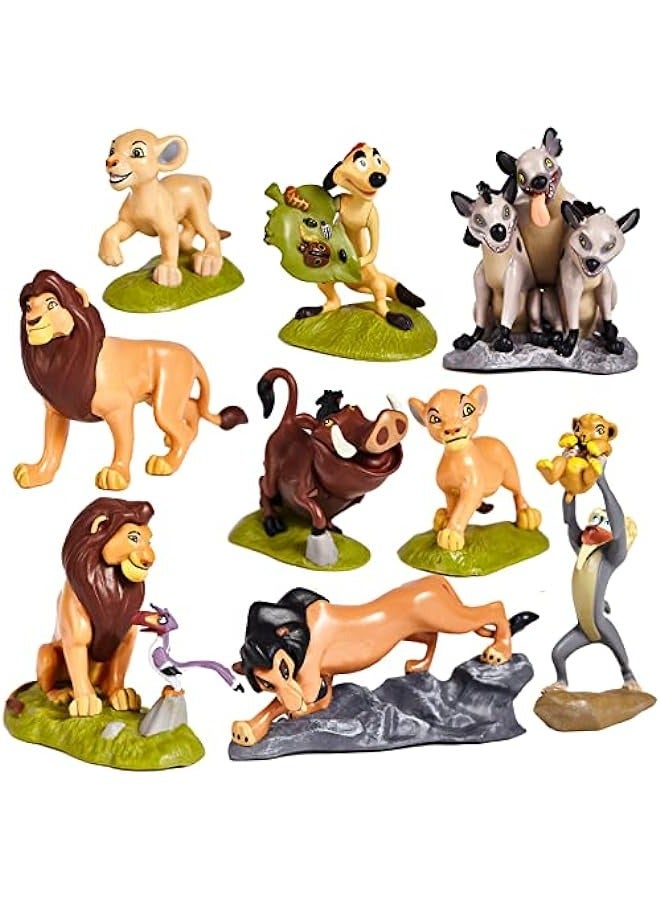 DURKU 9 Lion King Toys, 2-4 inch Lion King Figures - Perfect Cake Topper or Birthday Gift for Kids - Image 1