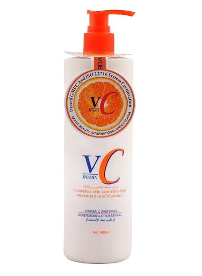 RDA Vitamin C Whitening Moisturizing After Bathing Body Lotion 480 ml - Image 1