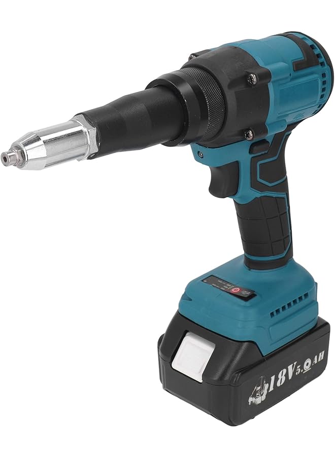 Cordless Rivet Gun, 360W 18V Lithium-Ion Heavy Duty Cordless Brushless Electric Rivet Gun, Led Electric Automatic Brushless Blind Riveter Tool Kit, Professional Rivet Nut Hand Tool - Image 1